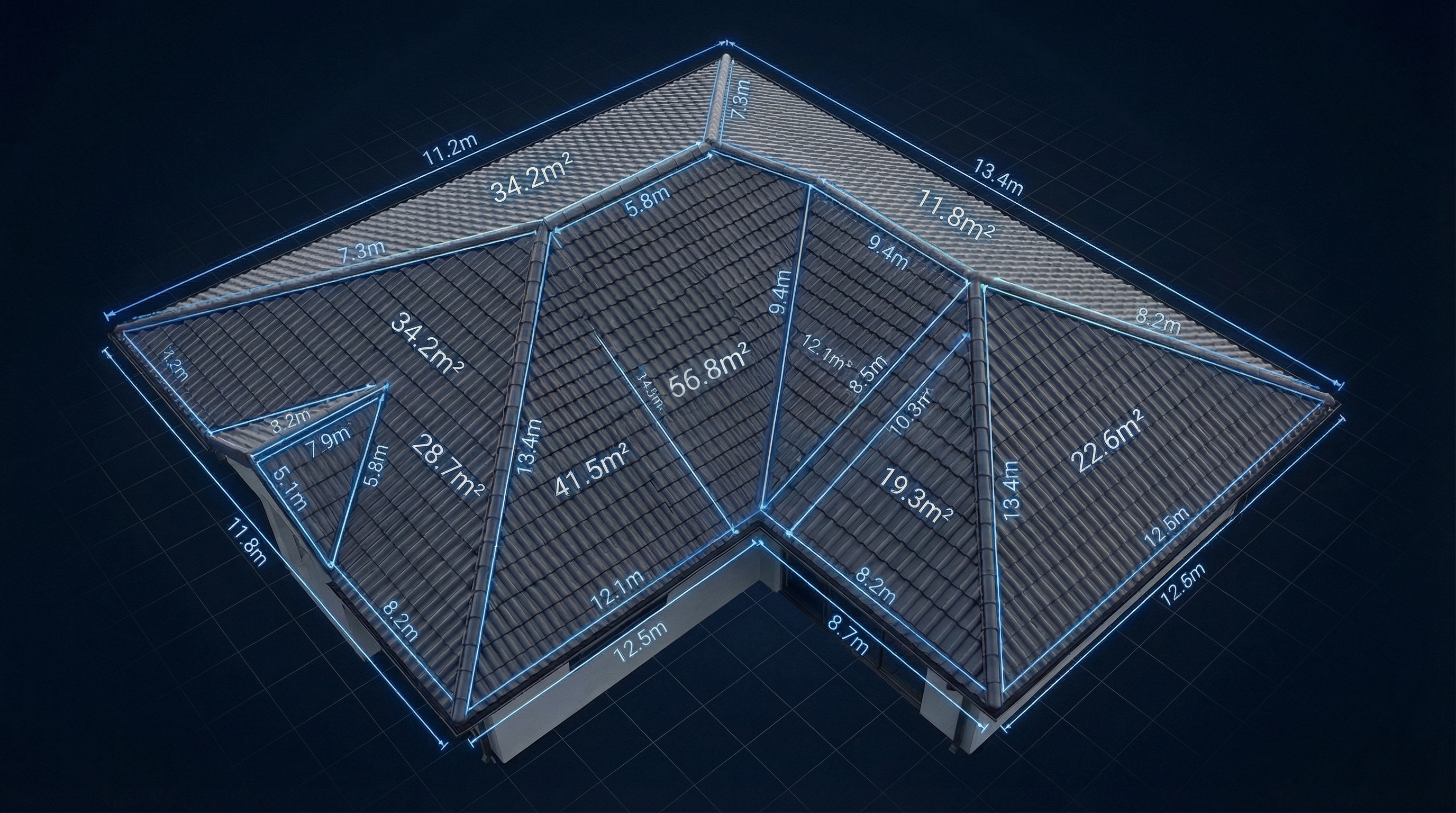 Măsurători aeriene pe acoperiș realizate cu drona
